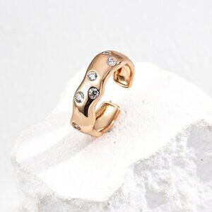 ✨ Artisan Original Design Gypsy Set Crystal Dome Ring | Adjustable S925